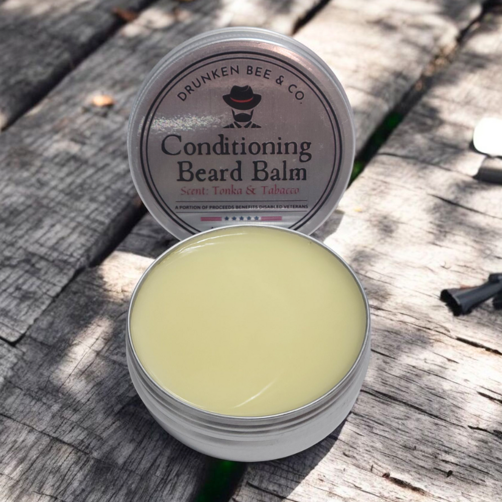 Conditioning Beard Balm scented with Tonka + Tabacco - 2oz