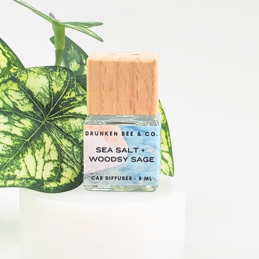 Sea Salt + Woody Sage Clip-on Car Diffuser - 8 ml