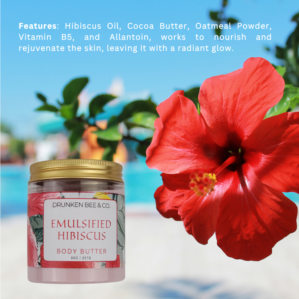 Hibiscus Emulsified Body Butter - 8 fl oz