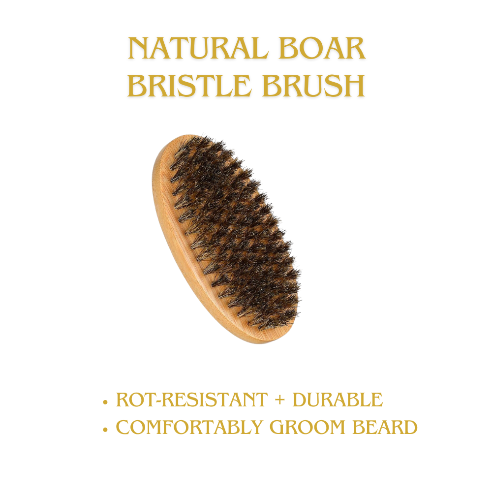 Oval Wooden Beard Brush